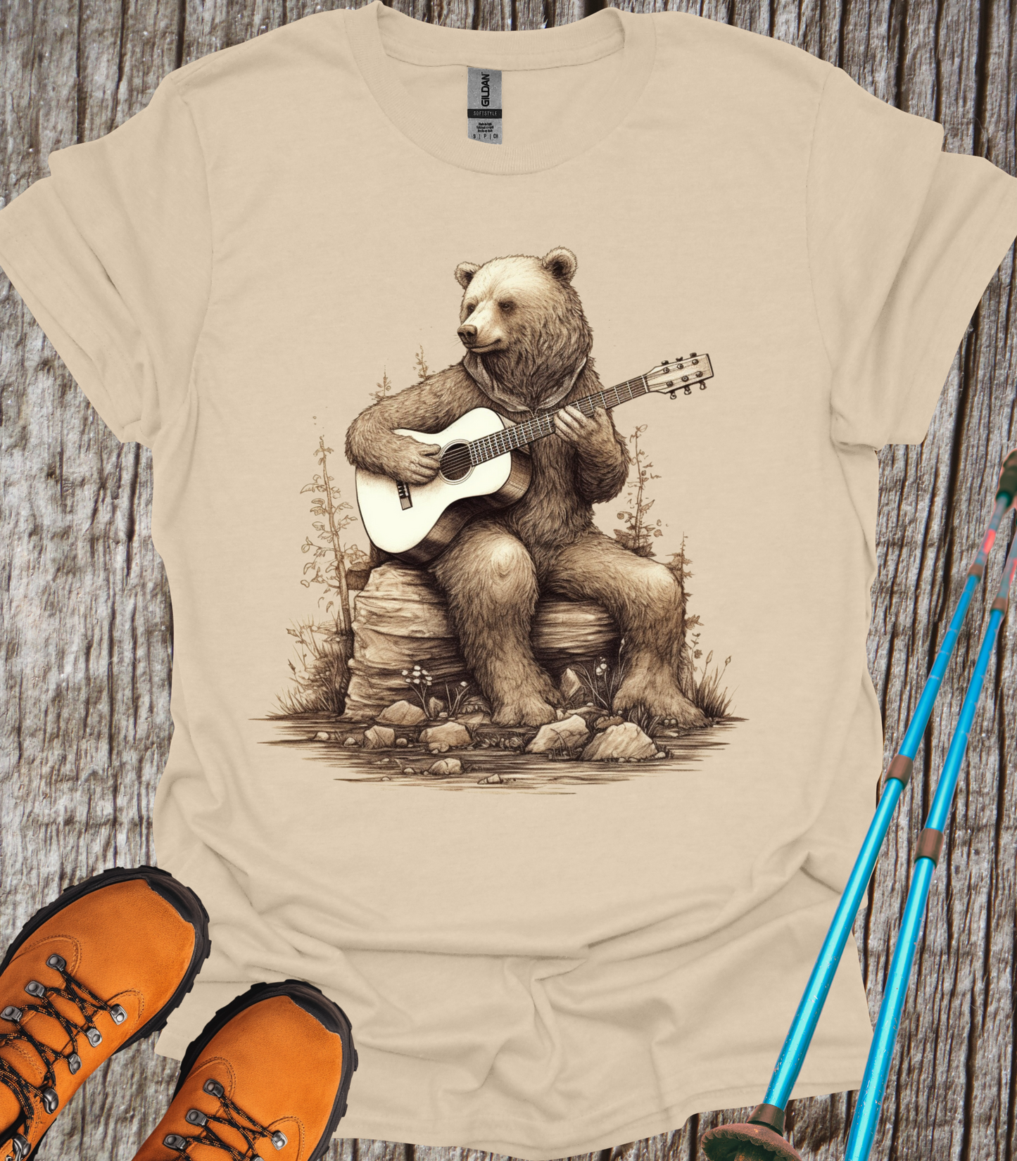 Van the Ramblin' Bear Graphic Bear T-Shirt